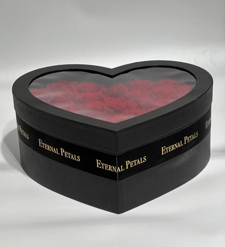 BLACK HEART BOX | RED ROSE - DELIVERY IN UAE