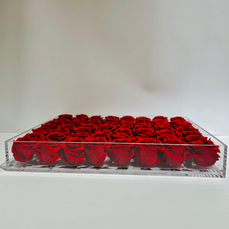 56 ROSES IN A BOX WITH LID (2-3 DAYS FOR PREPERATION)